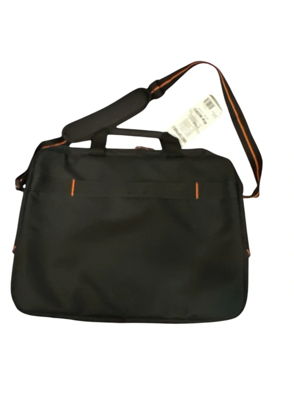 solo Black and Orange ACE Slim Brief Travel Messenger Bag